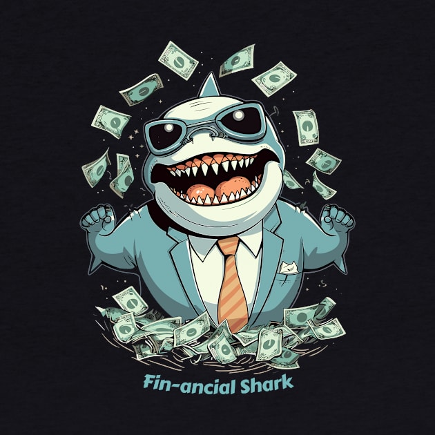 Fin-ancial Shark | Shark Fan Tee by Indigo Lake